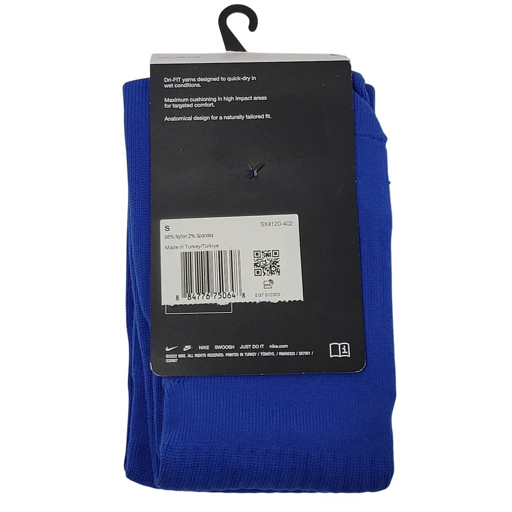 Nike Academy Knee High Soccer Socks Royal Blue Dri-Fit Youth 3Y-5Y Women 4-6 NEW